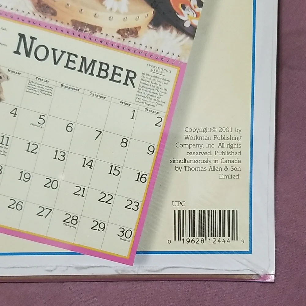 Vintage Teddy Bear Calendar 2002